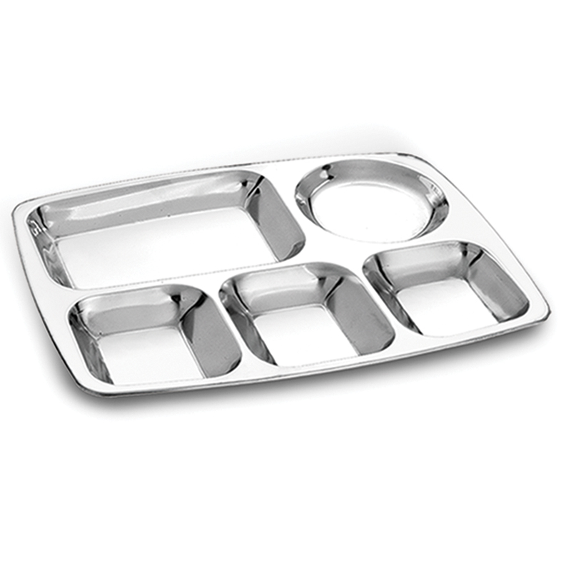 大圆五格快餐盘