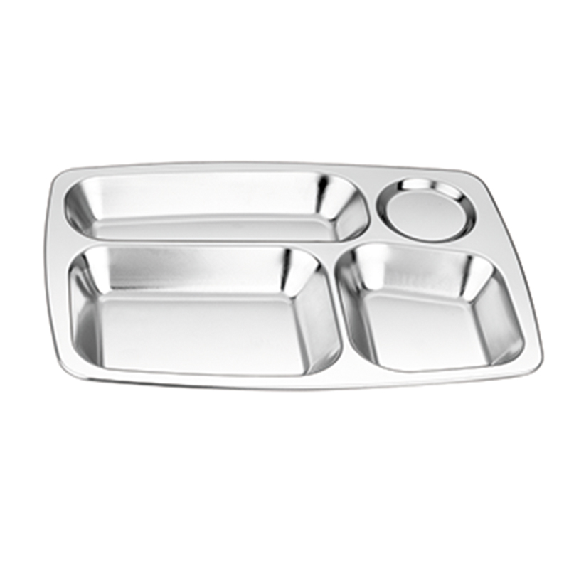 加深小三格四格快餐盘